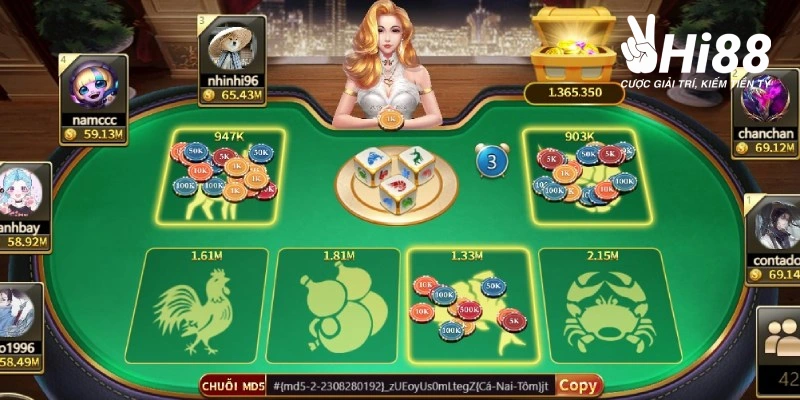 Bầu Cua Online Hi88 Game Dân Gian Đổi Thưởng Hot Nhất 2024 Cách chơi game bầu cua online chuẩn xác ở Hi88
